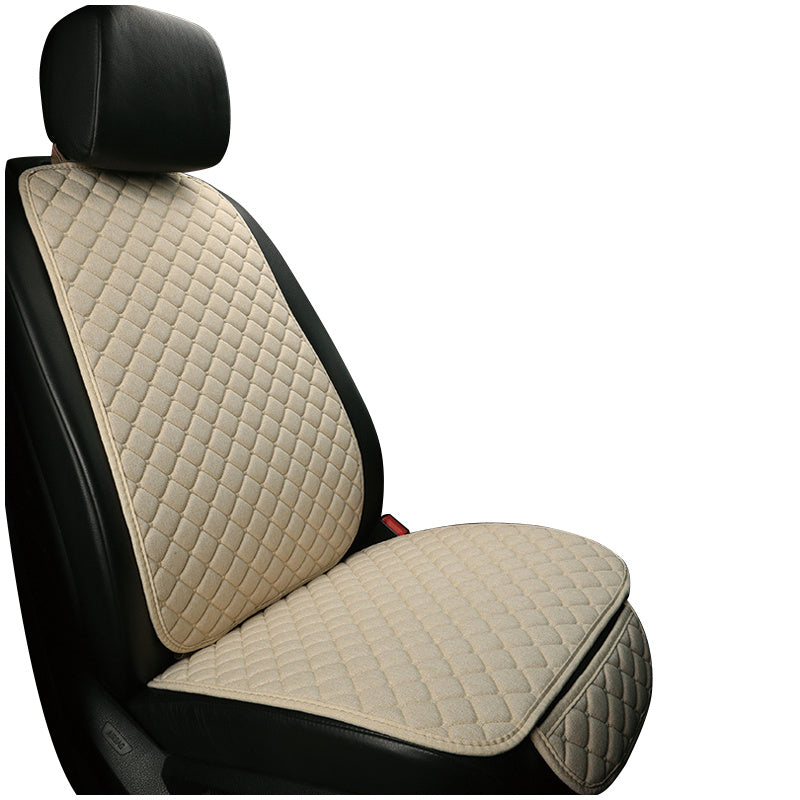 Car Seat Covers Non Slip Breathable Flax Cushion Universal All Seasons