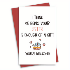 Funny Birthday Card From Sister Humorous Greeting Sister Card