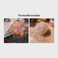 1000pcs Disposable Soft Elastic Hair Ties Women Girls Hair Rubber Bands