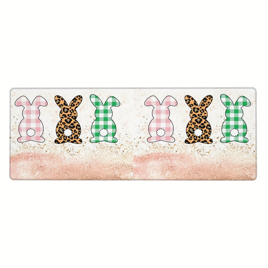 Rabbit Desk Mat Large Mouse Pad Keyboard Mouse Mat Non Slip Rubber Base