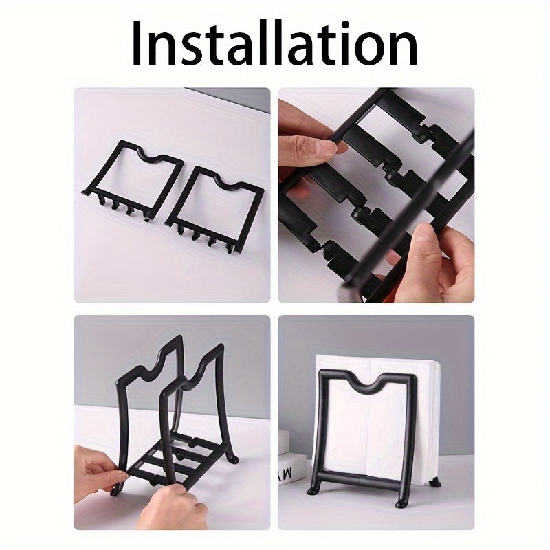 Desktop Pot Cover Frame Storage Stand for Kitchen Utensils