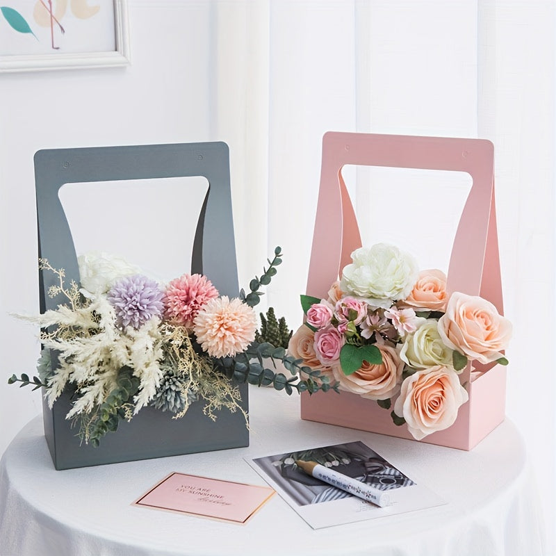 Waterproof Handheld Flower Basket Paper Box Flower Packaging