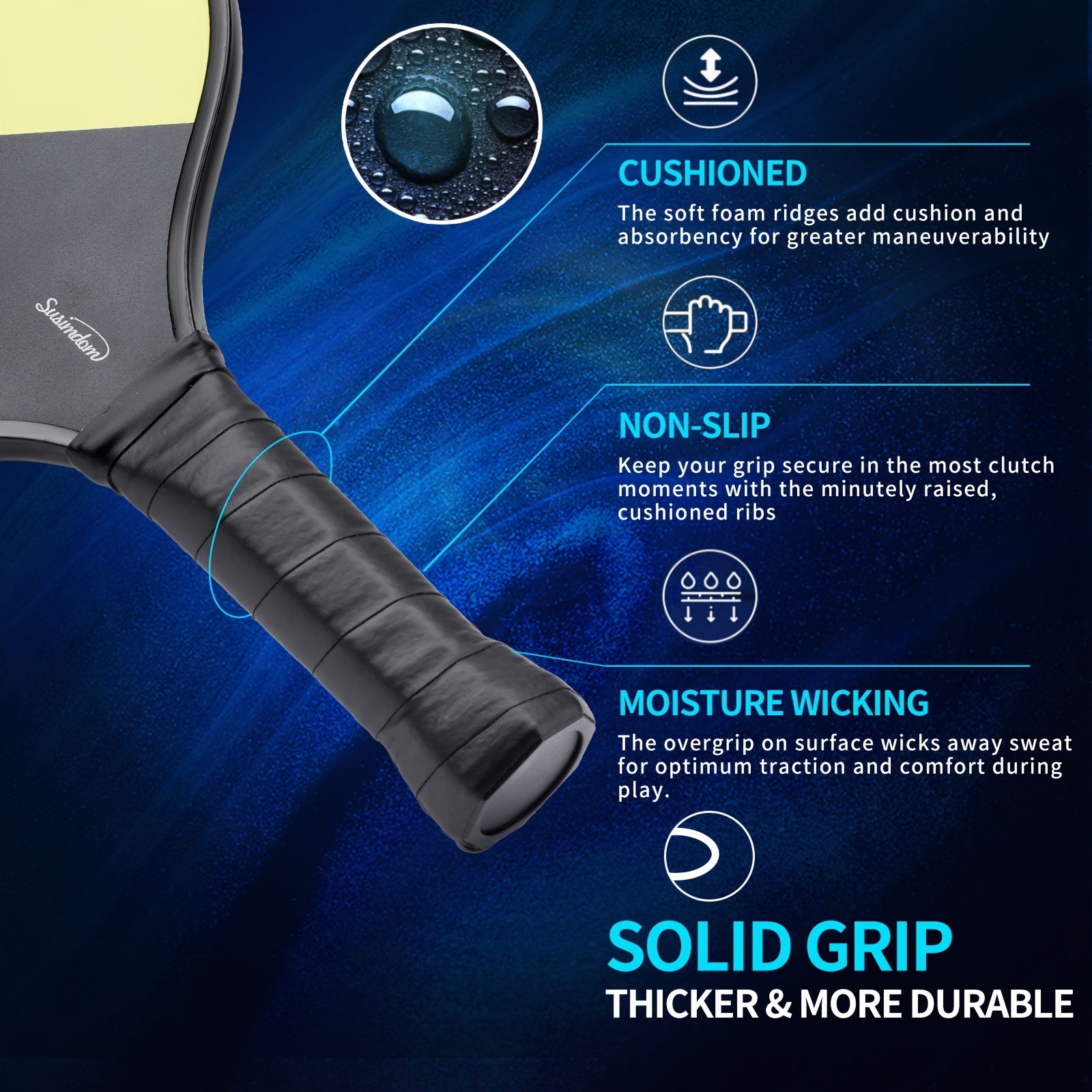 PR100 Pickleball Paddle Set 2 Rackets 4 Balls Bag