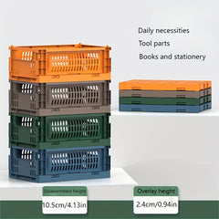 1pc Folding Storage Basket Outdoor Picnic Bin Desktop Storage