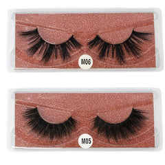 30 Pairs Natural Look 3D Mink Lashes Fluffy Wispy Glittery False Eyelashes