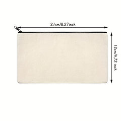 Canvas Zipper Bags for DIY Crafts Small Pencil Boxes Travel Bags