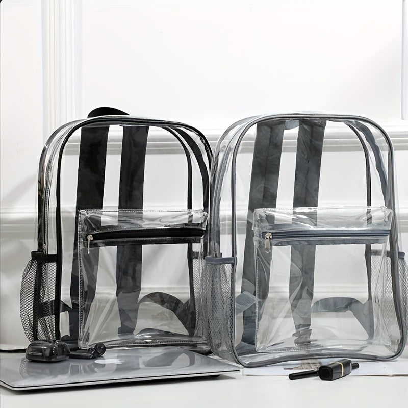 Large Capacity Backpack PVC Lightweight Waterproof Commuter Bag