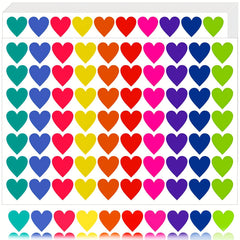 1400 Pcs Colored Heart Dot Stickers Coding Labels Sticky Dots