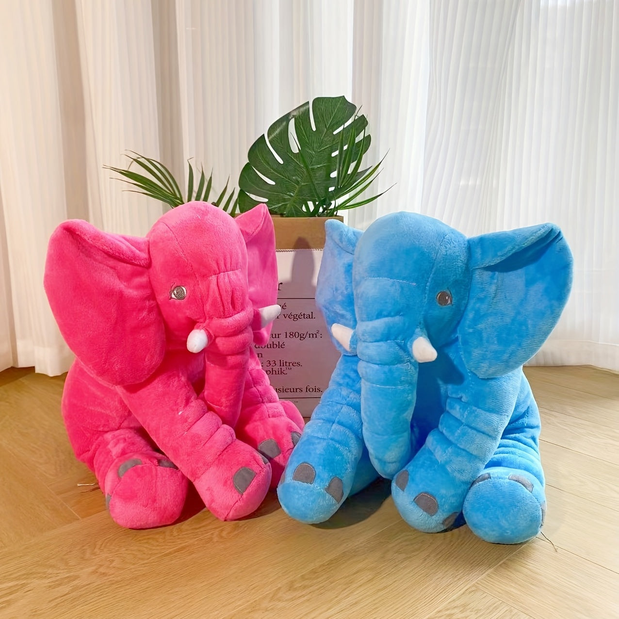 Soft Plush Elephant Toy Pillow - Sleeping Back Cushion Animal Doll Gift