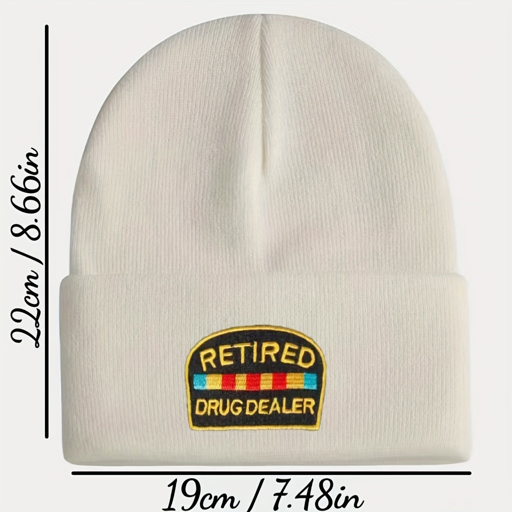 Embroidery Knitted Hat Warm Beanie