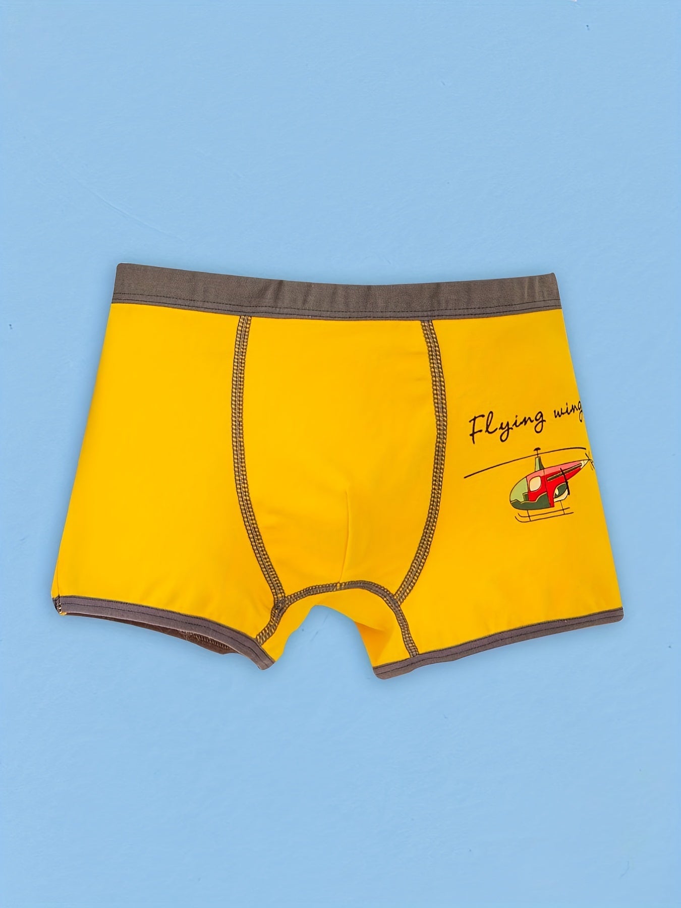 5pcs Boy's Cotton Boxer Briefs Dinosaurs Print Elastic Waist Shorts