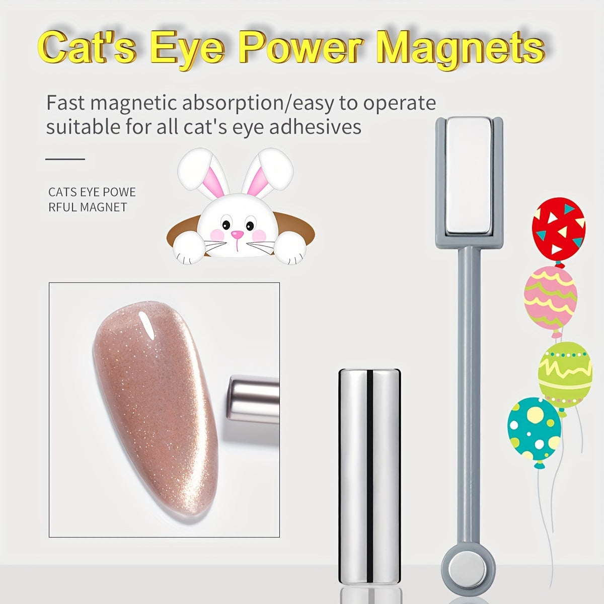 YADADA Nail Magnet Tool Cat Eye Magnet For Nails Dual Ended Magnetic Stick