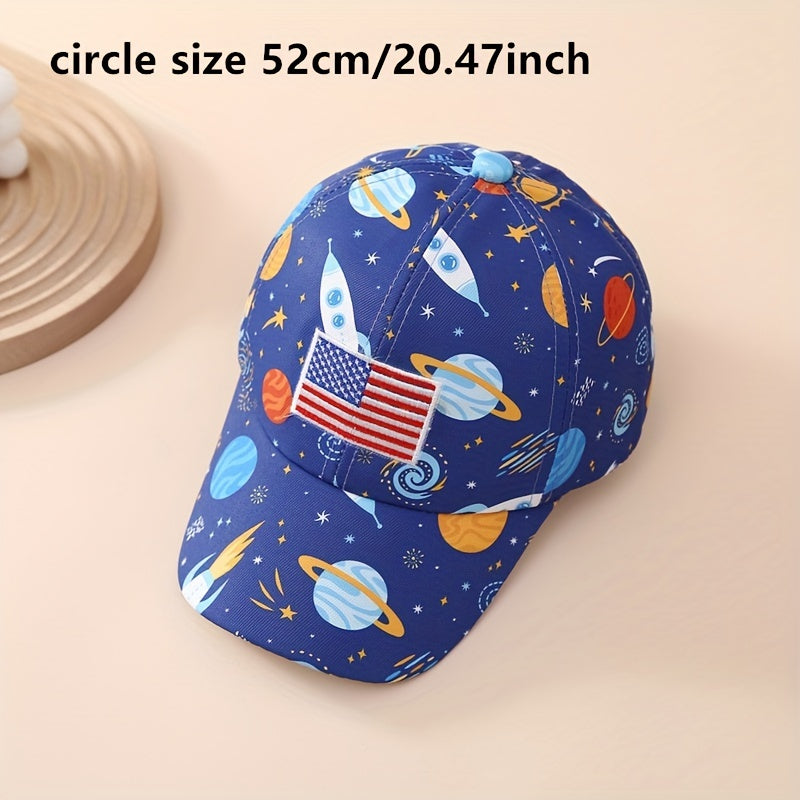 Kids Adjustable Baseball Cap with Starry Sky Embroidery