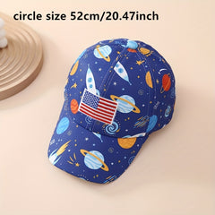 Kids Adjustable Baseball Cap with Starry Sky Embroidery