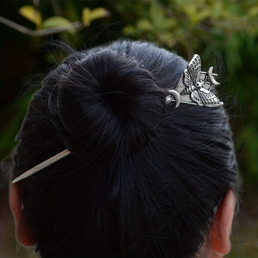 Death's Head Moth Hair Stick Metal Hairpin Halloween Hairpin