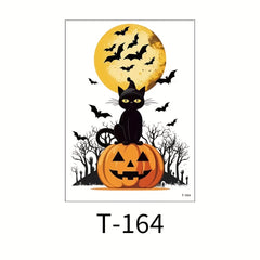 Waterproof Big Flower Arm Tattoo Stickers Halloween Horror Tattoo