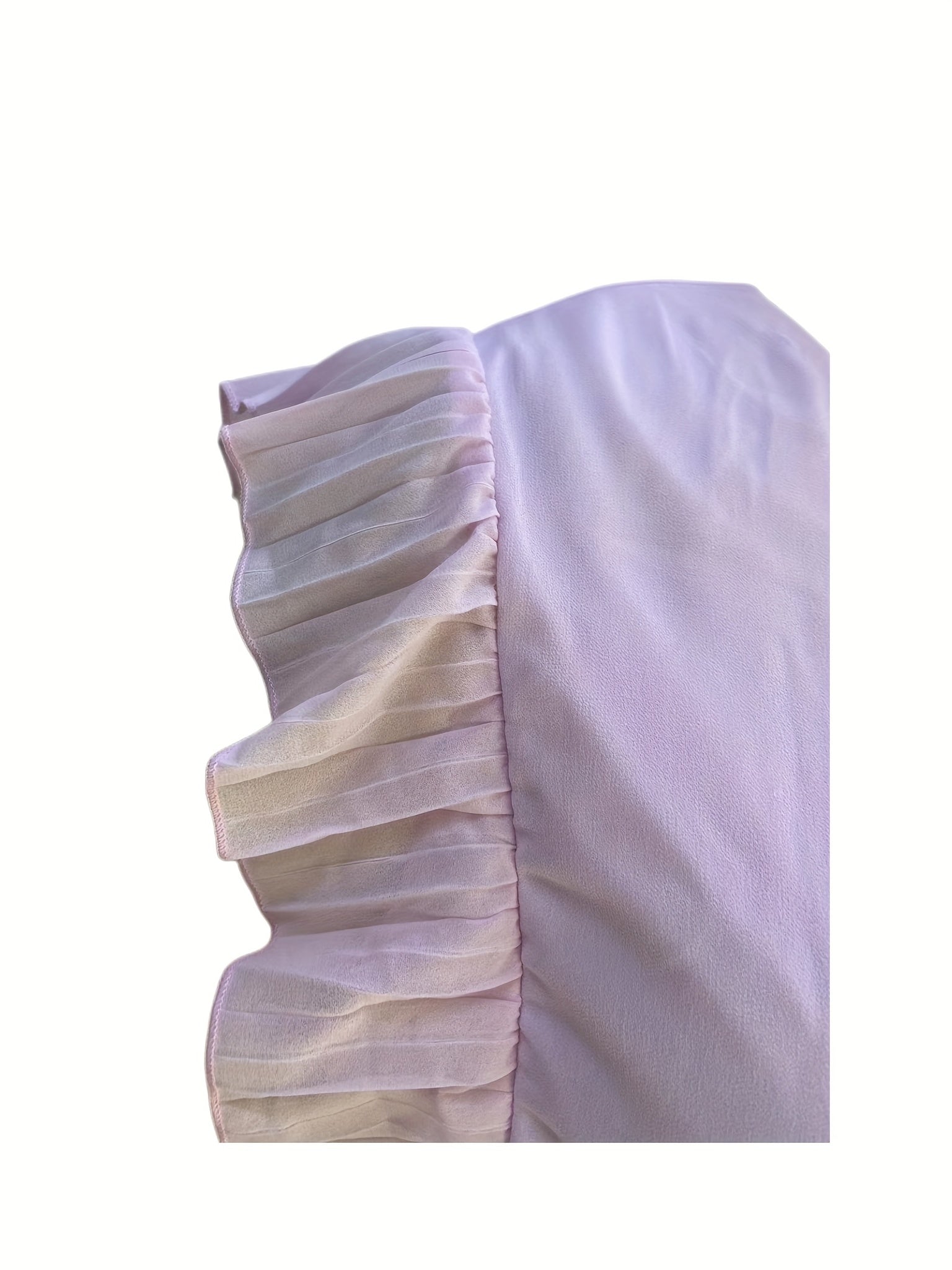  Plain Ruffle Trim Maxi Party Dress