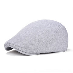 Men's Cotton Peaked Cap Solid Color