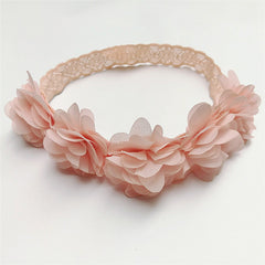 Pink Ribbon Flower Headband for Baby Photography