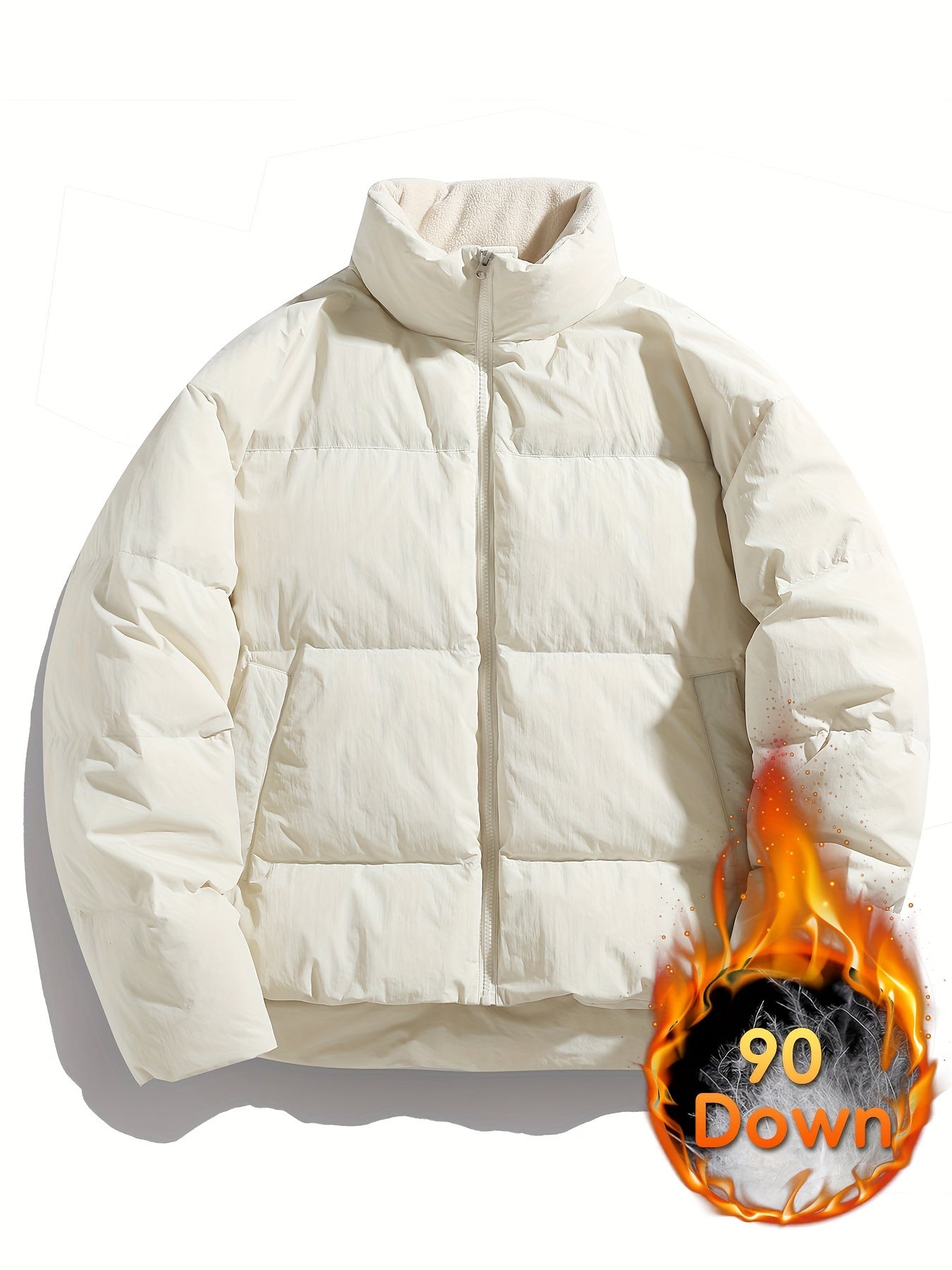 Women's Loose Winter Puffer Jacket Stand Collar