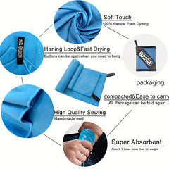 Quick Dry Microfiber Travel Towel for Camping Beach Backpacking Hiking Sports