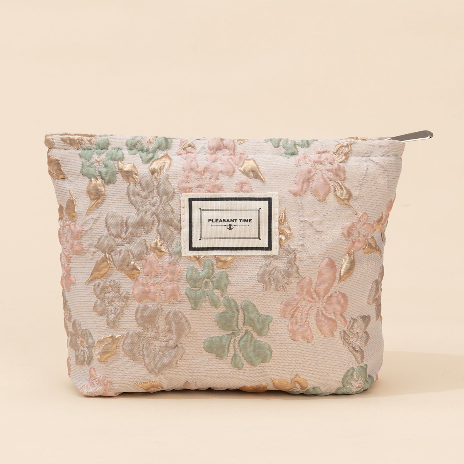 Floral Makeup Bag Zipper Cosmetic Organizer Travel Portable Pouch