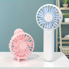 Cartoon Shape Handheld Fan USB Rechargeable Pocket Fan