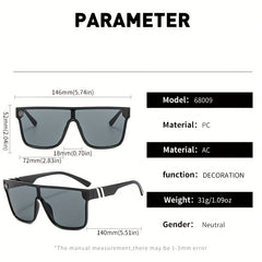 Men's Outdoor Cycling Sunglasses Large Frame Colorful One-piece Sunglasses