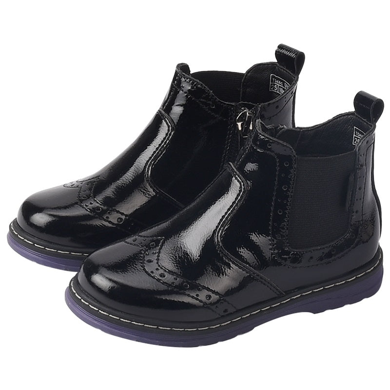 TARANIS Chelsea Boots Leather Side Zipper Baby Shoes