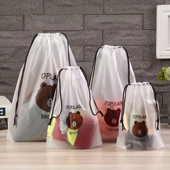 5pcs Clear Travel Shoe Bags Portable Organizers Storage for Men and Women