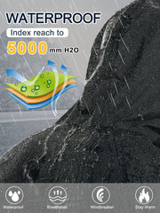 Men's Waterproof Hooded Rain Jacket for Outdoor Activities