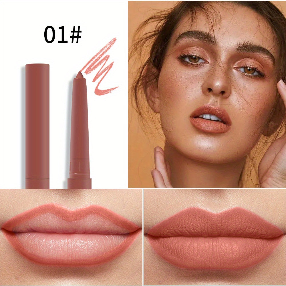 Waterproof Auto Lip Liner Matte Finish Long Lasting Lipstick Pen