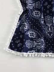  Sexy Cover Up Women's Plus Scarf Print Beachwear