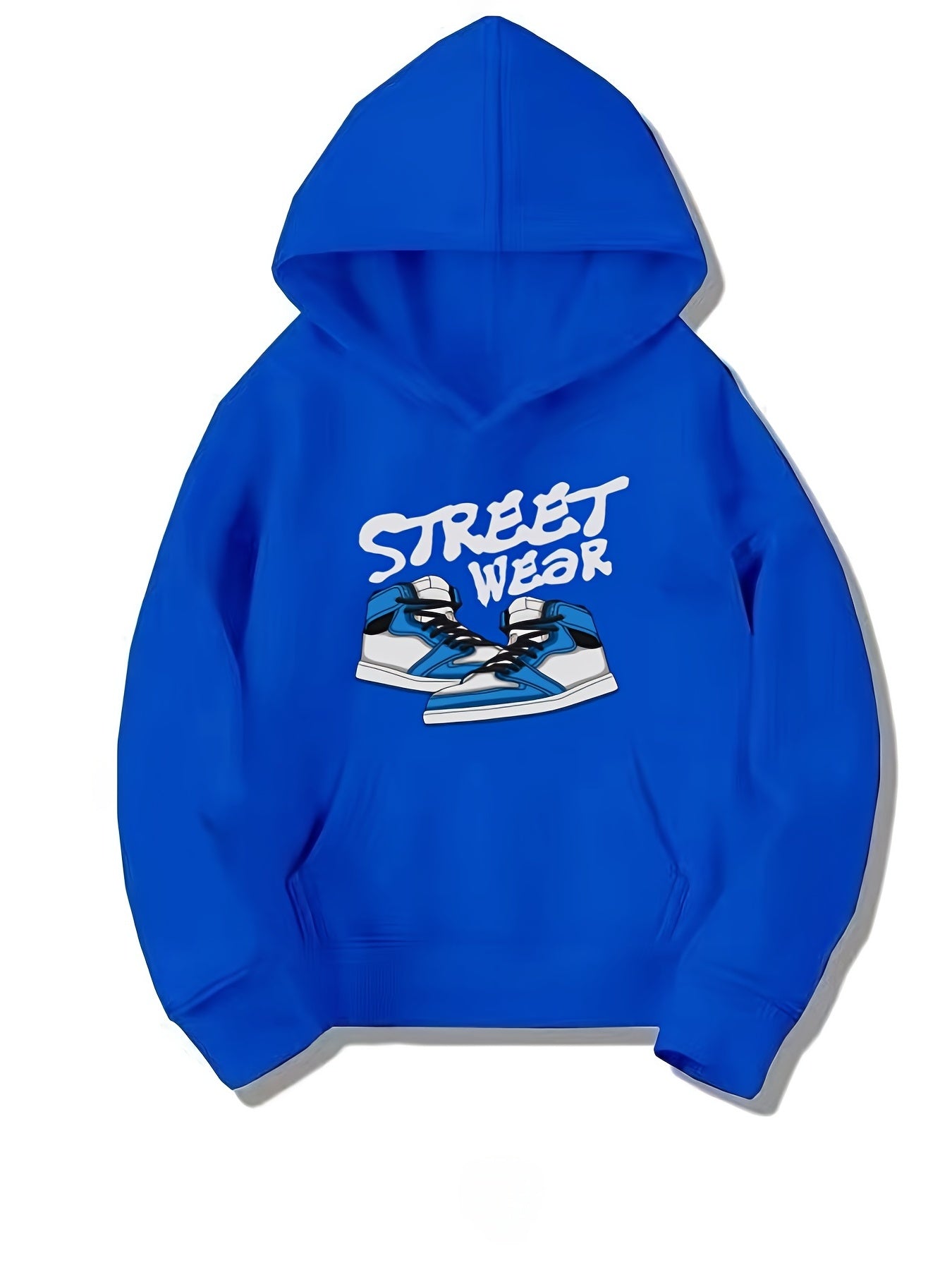 Boys Stylish Shoes & STREETWEAR Letter Print Hooded Sweatshirt