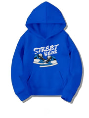 Boys Stylish Shoes & STREETWEAR Letter Print Hooded Sweatshirt