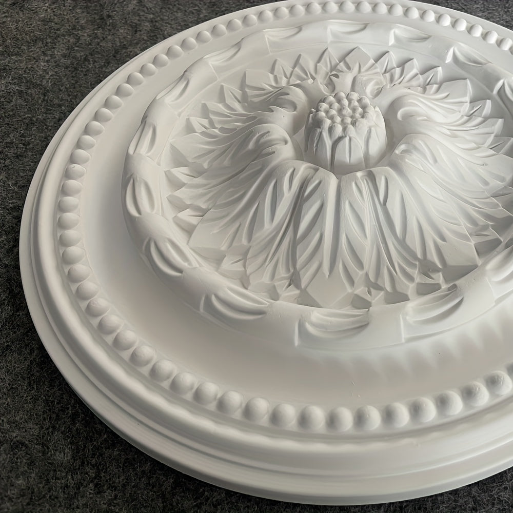 1pc PU Lamp Panel Plaster French Ceiling Lamp Holder Shape Lamp