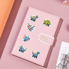 55pcs Dinosaur Stickers Reusable Vinyl Decals for Water Bottles Notebooks Phone