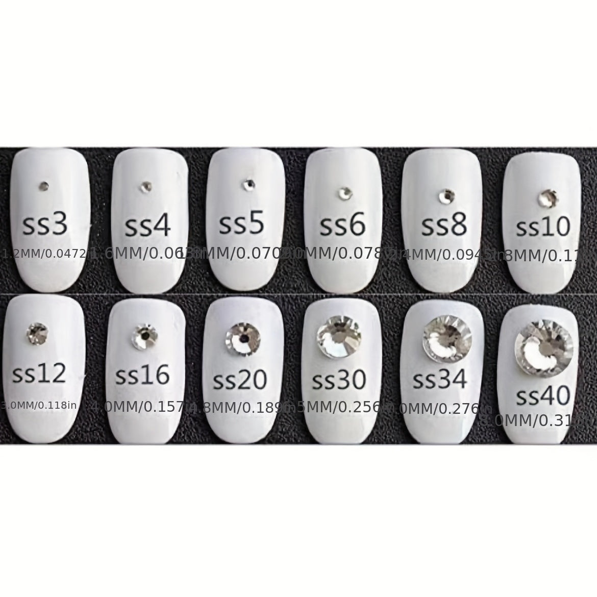 400 pcs Clear Diamond Rhinestones for Nail Art and Crafts