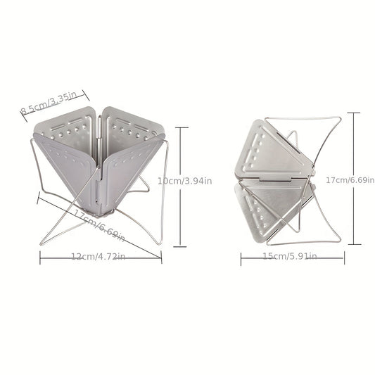Foldable Stainless Steel Coffee Drip Rack for Camping