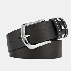 Rivet Decor Casual Belt Jeans Pants Belt For Women