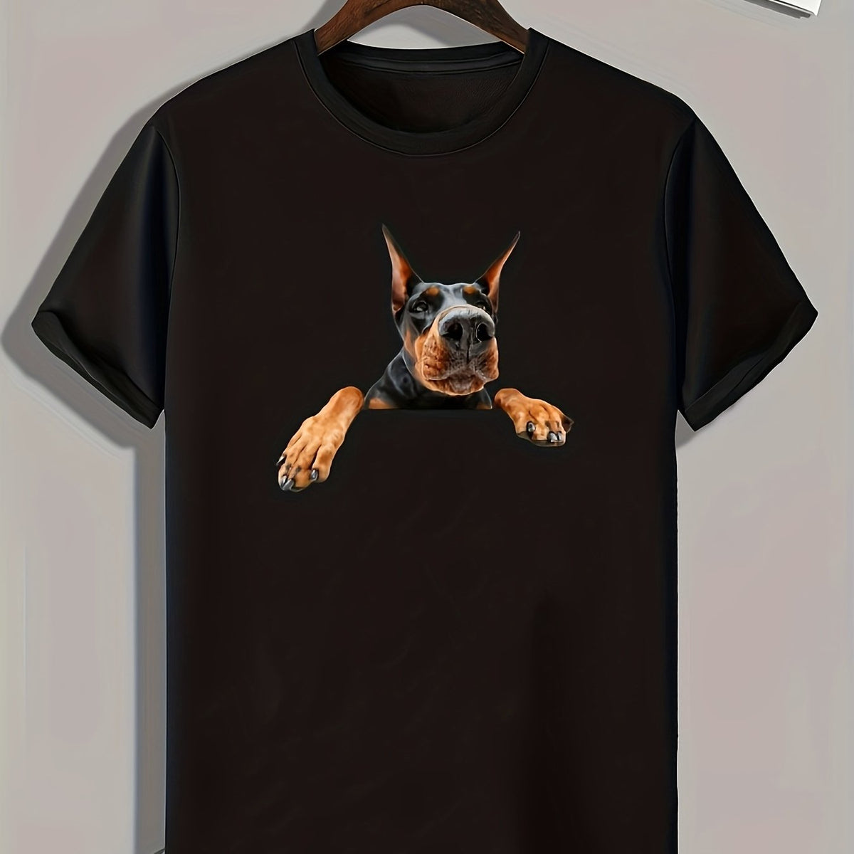 Dog Print Men's Graphic T-Shirt for Summer