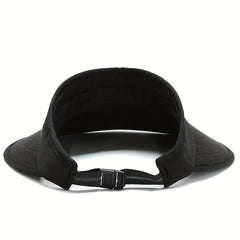 Solid Ponytail Visor Hat UV Protection Sports Beach Cap