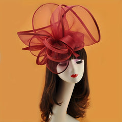 Vintage Mesh Flower Fascinator Clip Headpiece