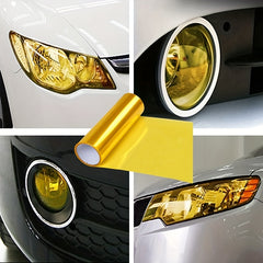 Golden Yellow Car Headlight Tail Light Changing Film
