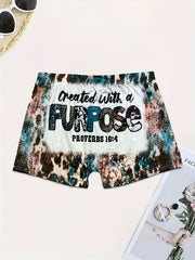  Sexy Shorts Women's Plus Funny Slogan Print Tie Dye