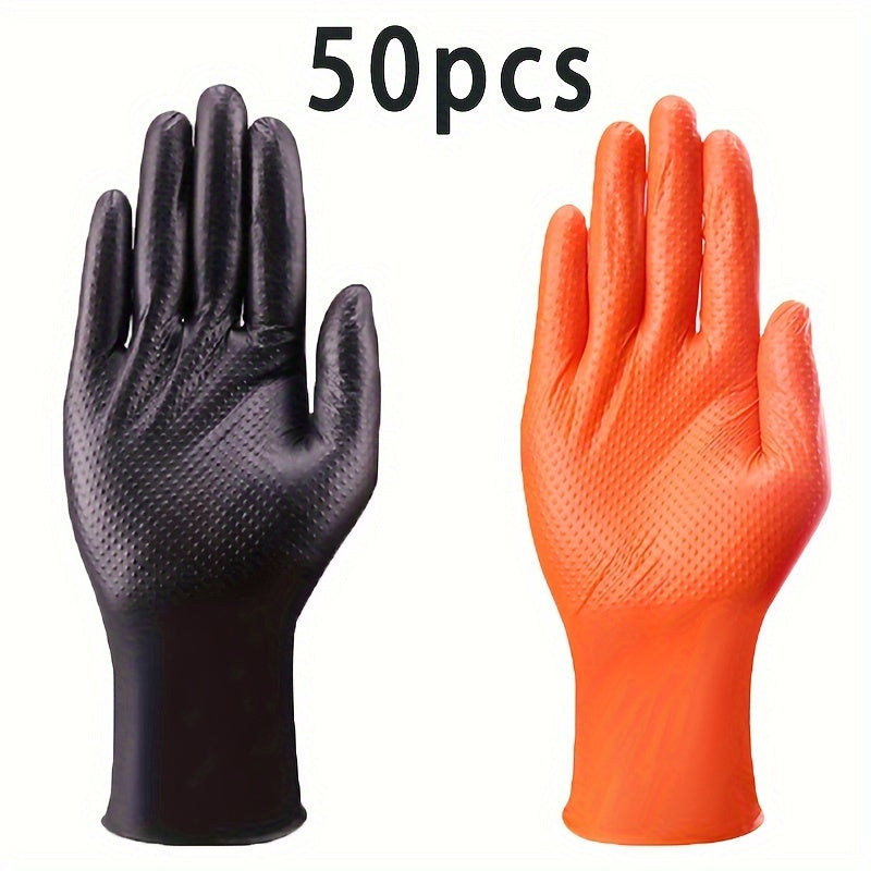 50pcs Nitrile Thickened Gloves Anti Slip Protection Industrial Production Gloves