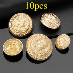 Metal Lion Sewing Buttons for Shirt Coat Suit Ideal Gift Choice