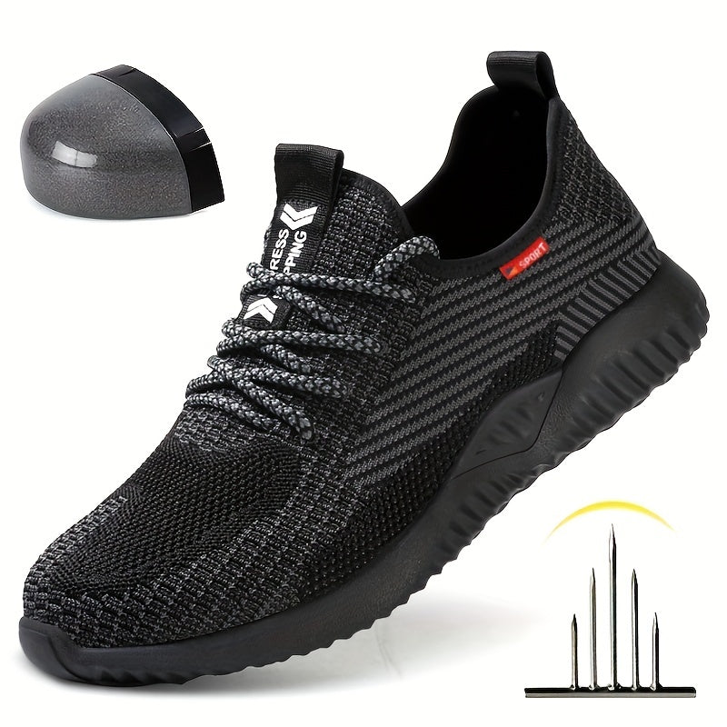 Steel Toe Safety Work Shoes Men Puncture Proof Footwear