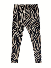  Leopard Print Fleece-Lined High Rise Leggings
