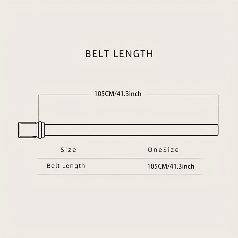 Pin Buckle PU Leather Belt for Men Women